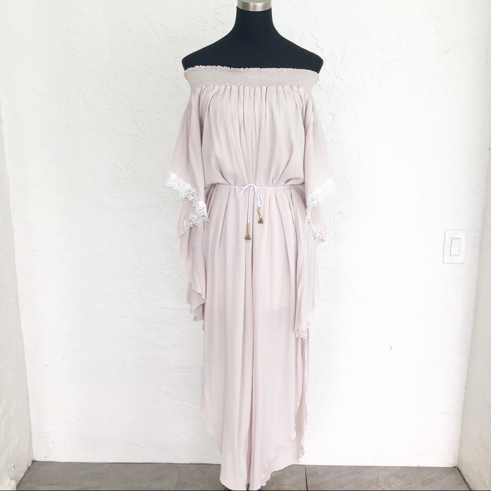 Santorini Boho Batwing Flutter Lace Jumpsuit Small - image 4